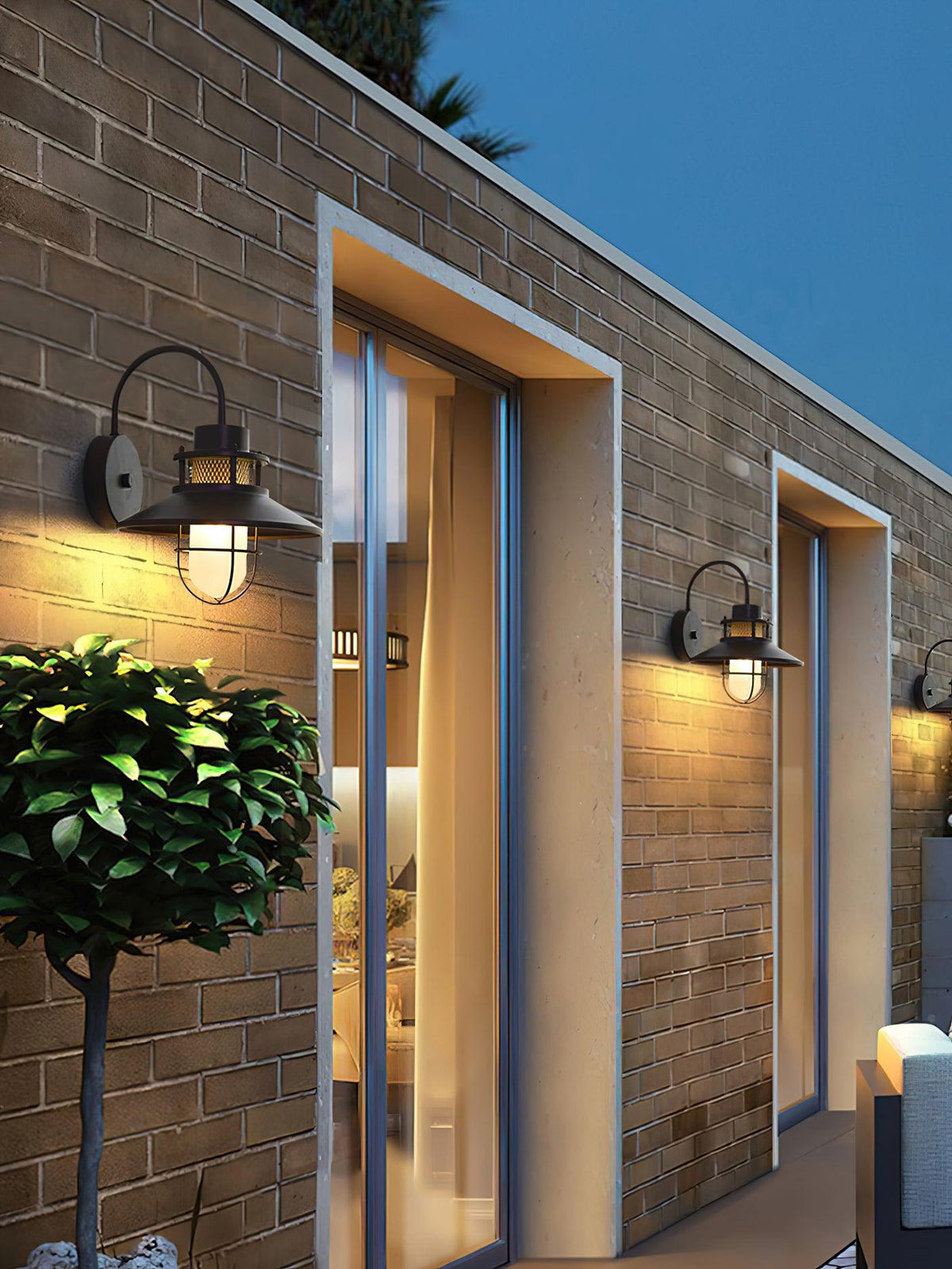 Industrial Outdoor Cage Wall Light