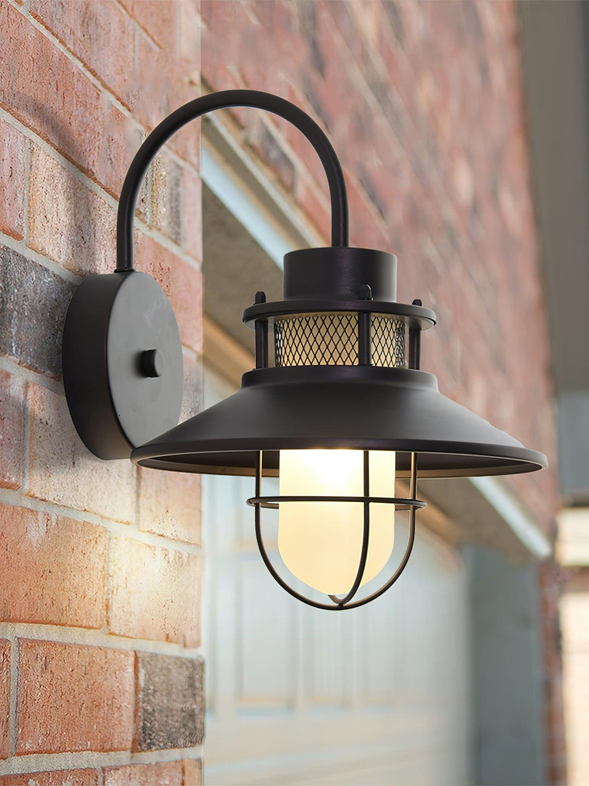 Industrial Outdoor Cage Wall Light