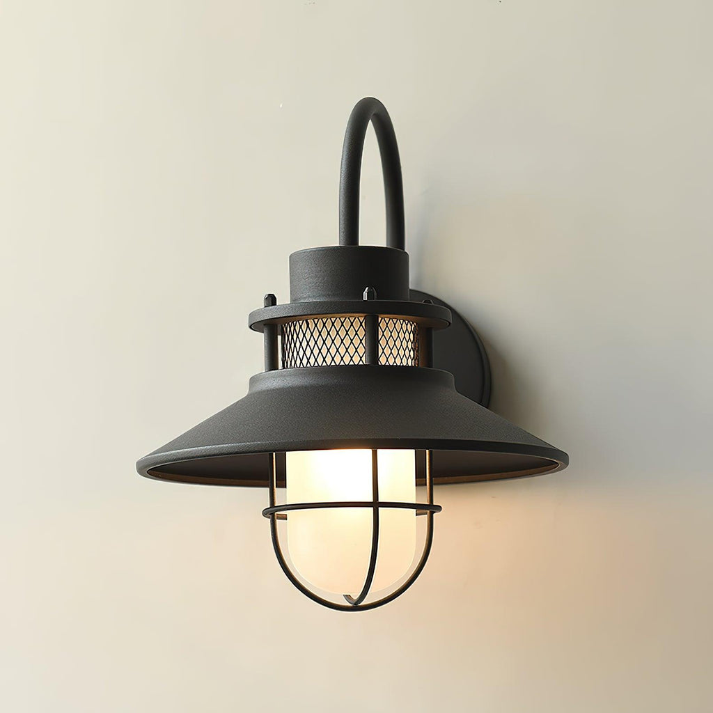Industrial Outdoor Cage Wall Light