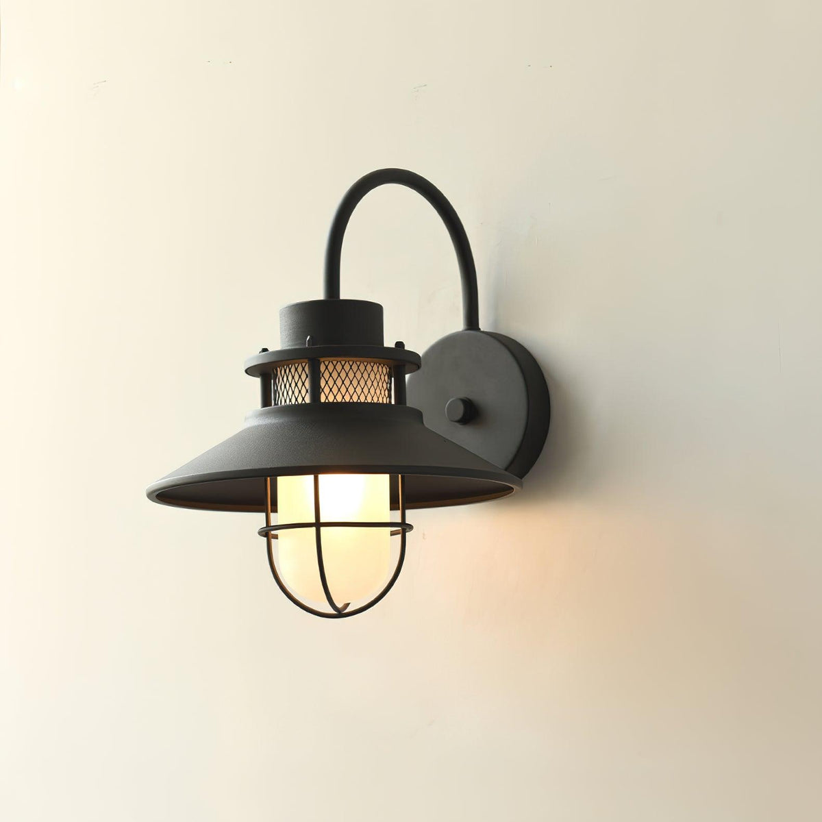 Industrial Outdoor Cage Wall Light