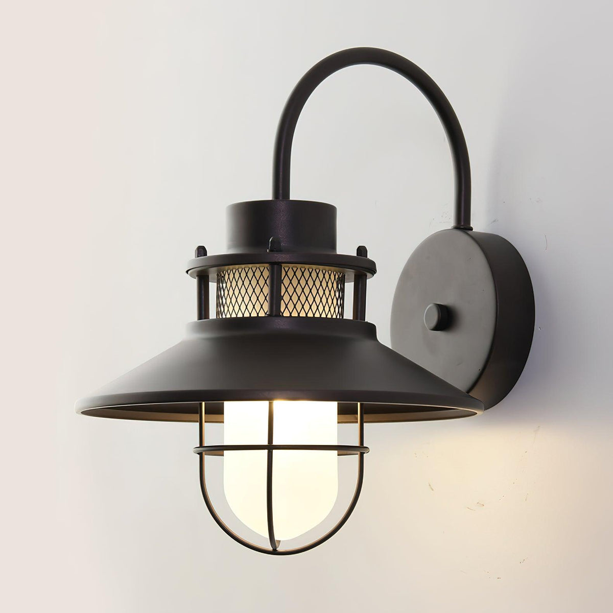 Industrial Outdoor Cage Wall Light