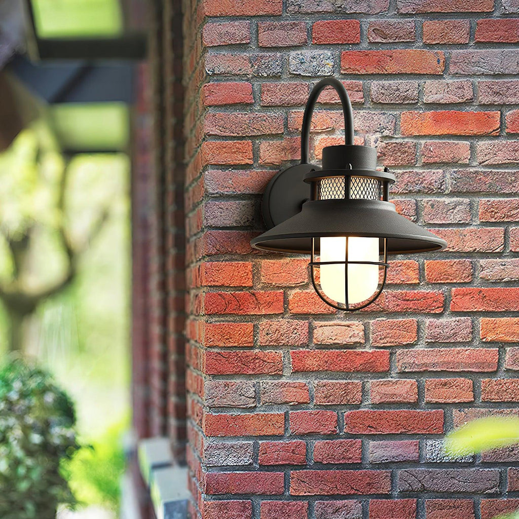 Industrial Outdoor Cage Wall Light