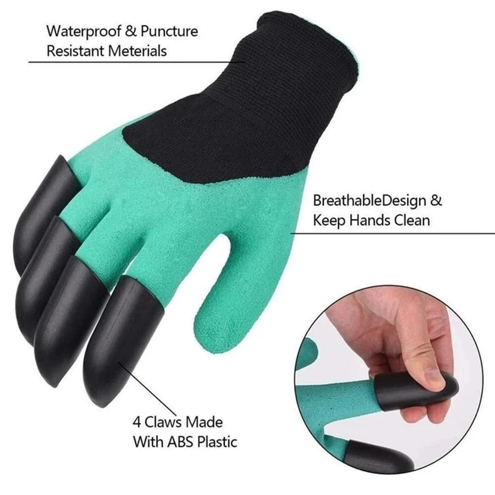 Gants de jardinage avec griffes de creusage