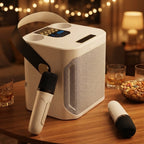 Bærbar Bluetooth-karaokehøjttaler med 2 trådløse mikrofoner