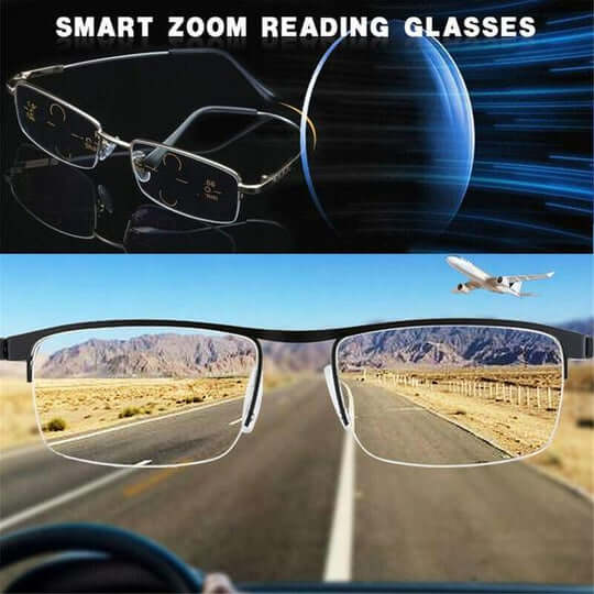 Gafas de lectura progresivas con lentes multizona fotocromáticas
