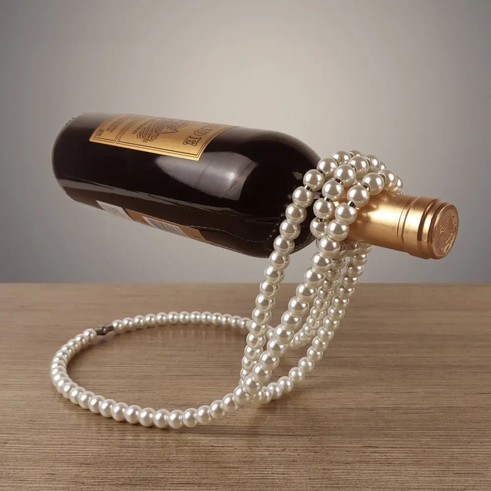 Gravity-Defying Chain Wine Bottle Holder