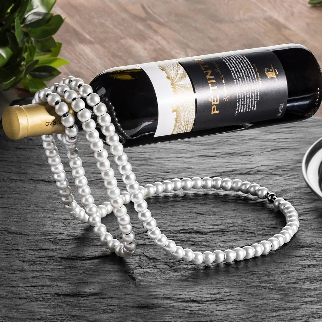 Gravity-Defying Chain Wine Bottle Holder
