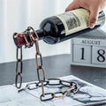 Gravity-Defying Chain Wine Bottle Holder