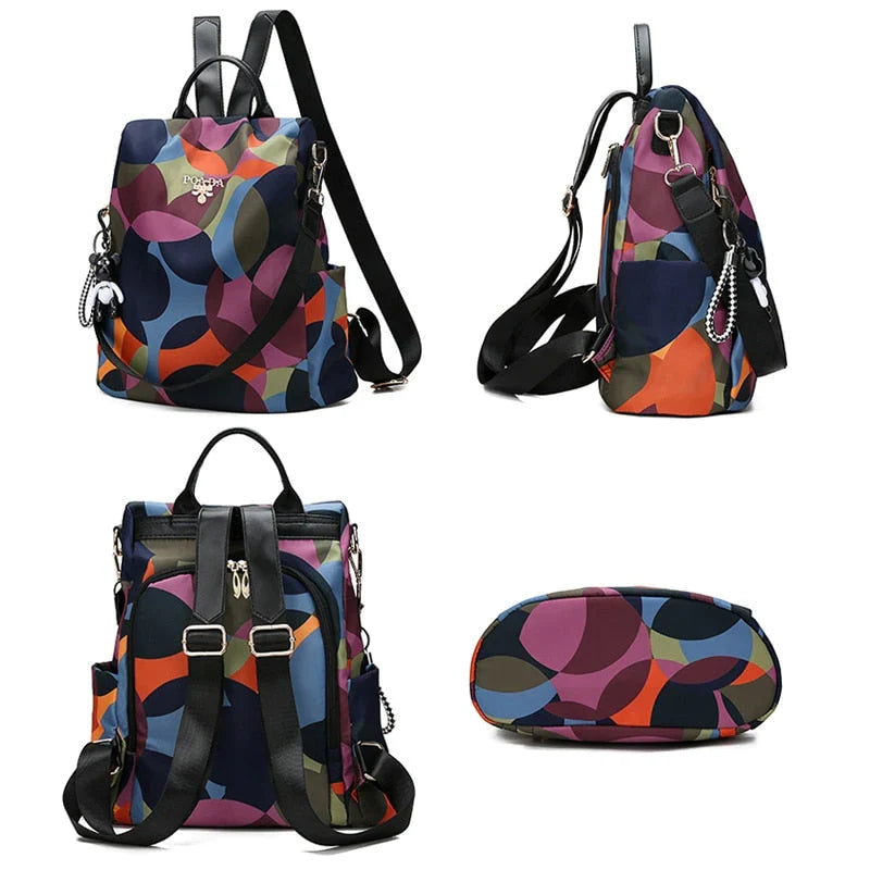 Abstract Print Anti-TheftConvertible Backpack