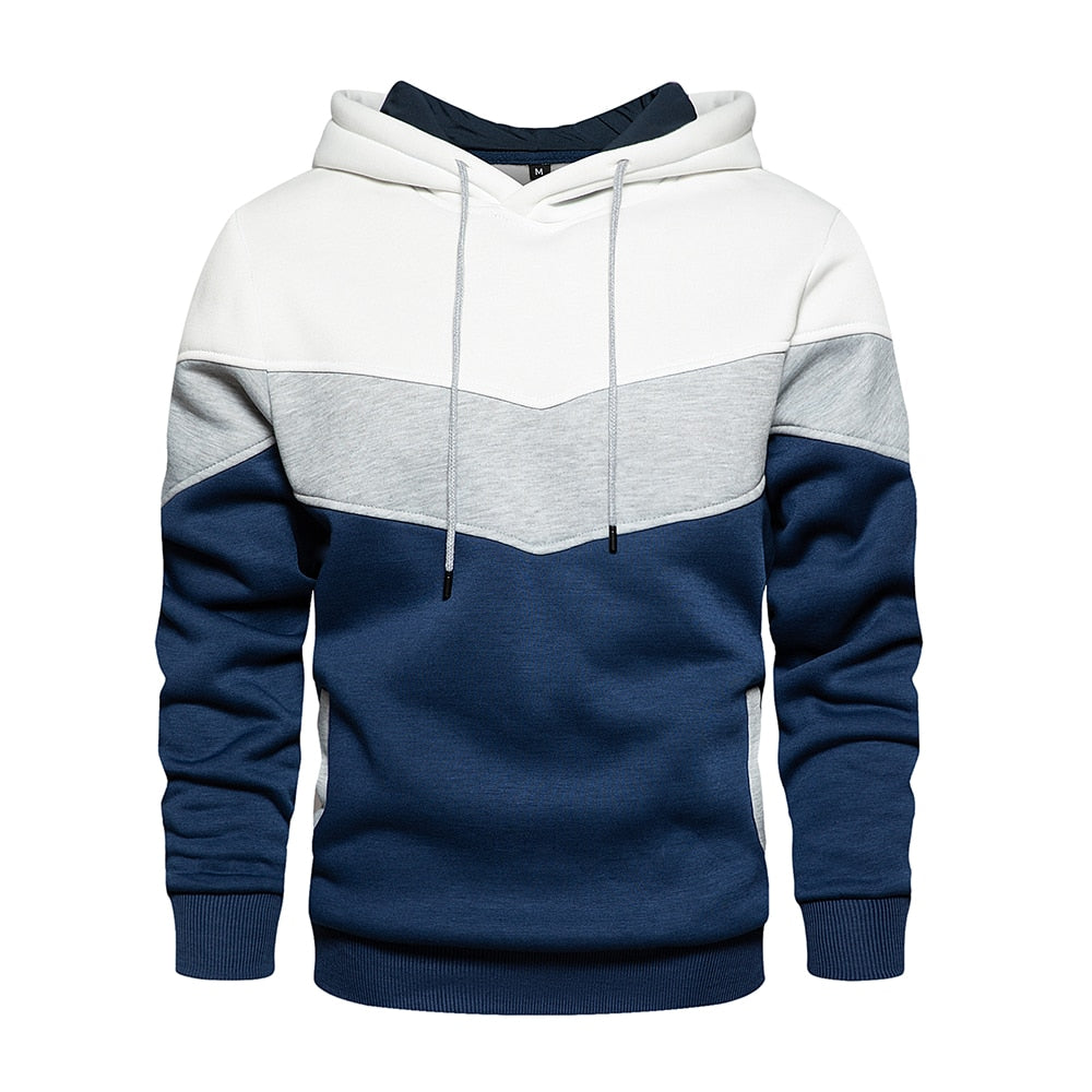 Men's Colour Block Pullover Hoodie