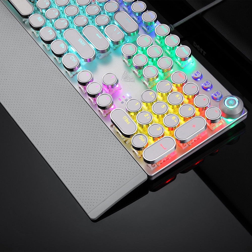 RGB Mechanical Keyboard with Multimedia Dial