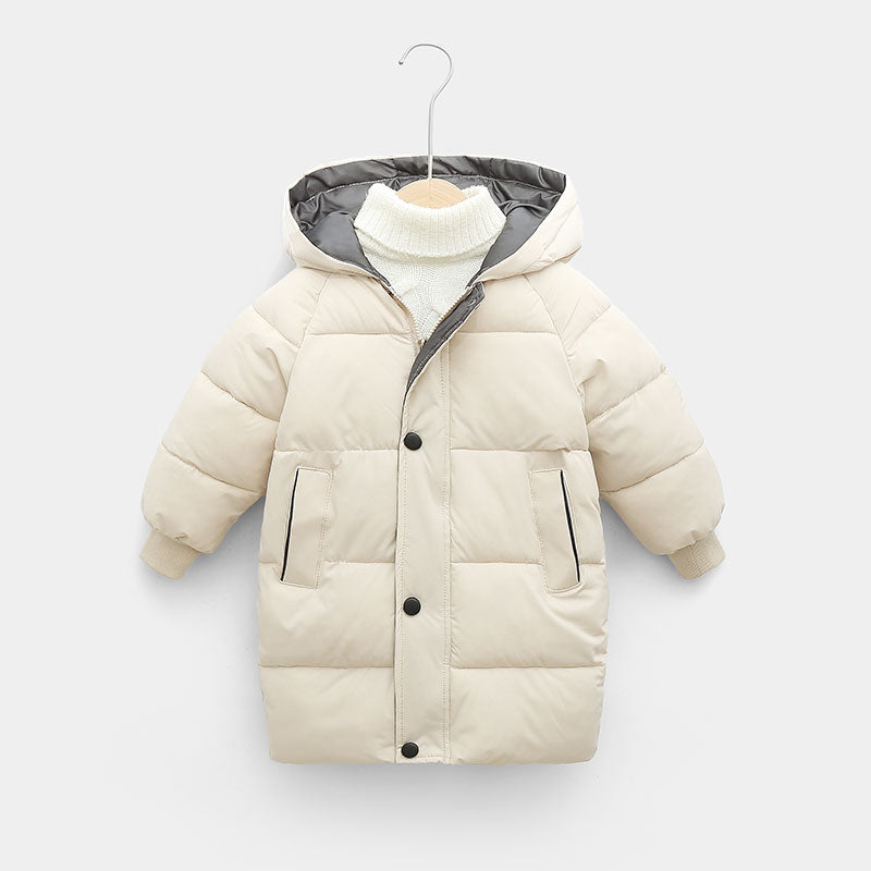 Parka de invierno cálida, acolchada y con capucha para niños