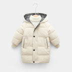 Parka de invierno cálida, acolchada y con capucha para niños