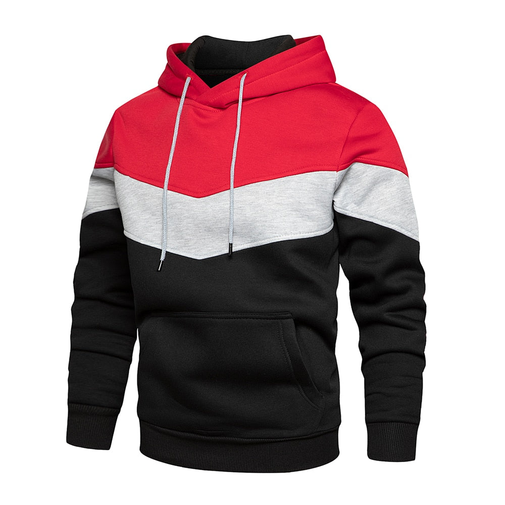 Sweat à capuche à enfiler pour homme, à couleurs contrastées