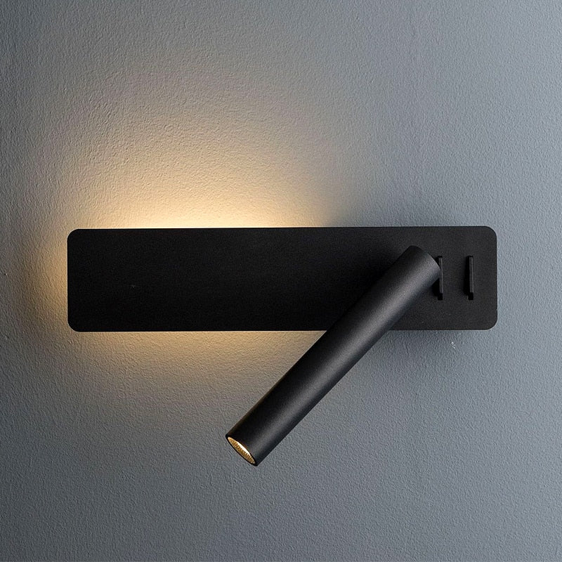 Regulowana lampa do czytania LED montowana na ścianie