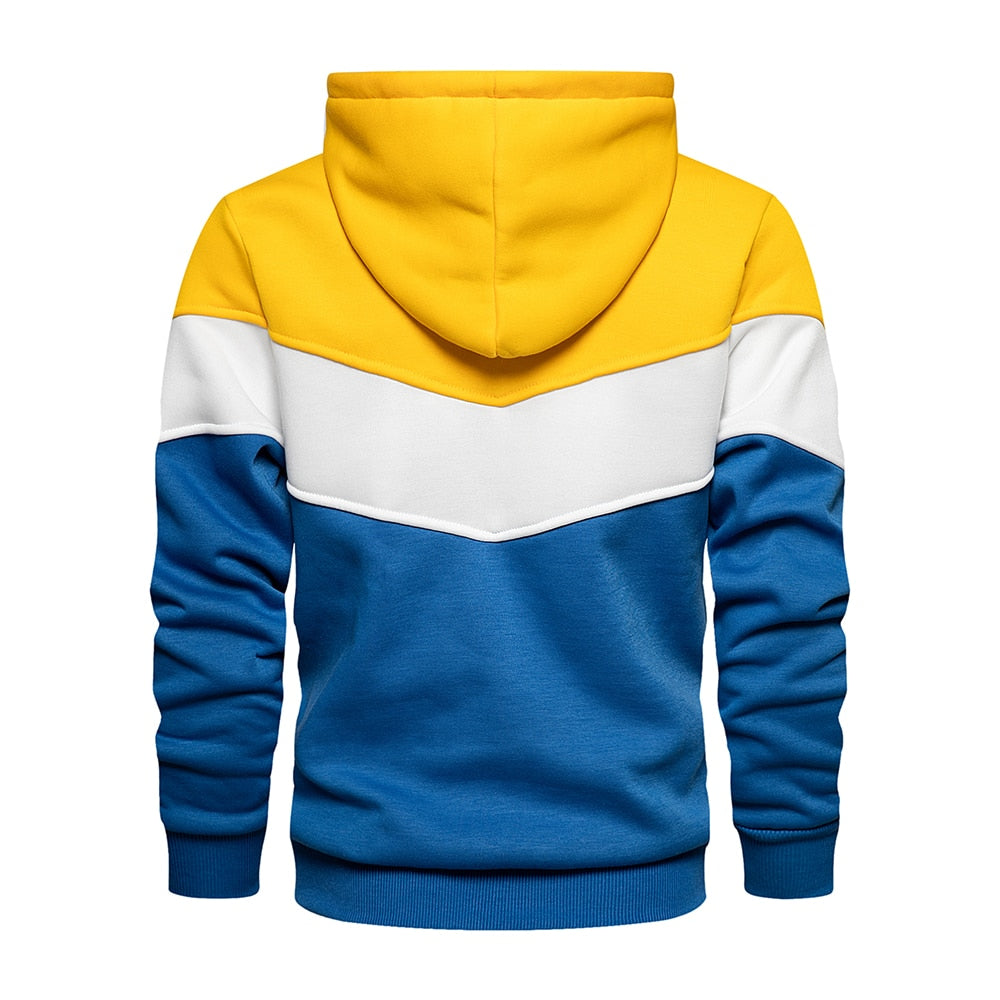 Sweat à capuche à enfiler pour homme, à couleurs contrastées