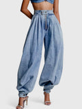 Ballonjeans für Damen mit hoher Taille
