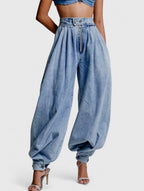 Ballonjeans für Damen mit hoher Taille
