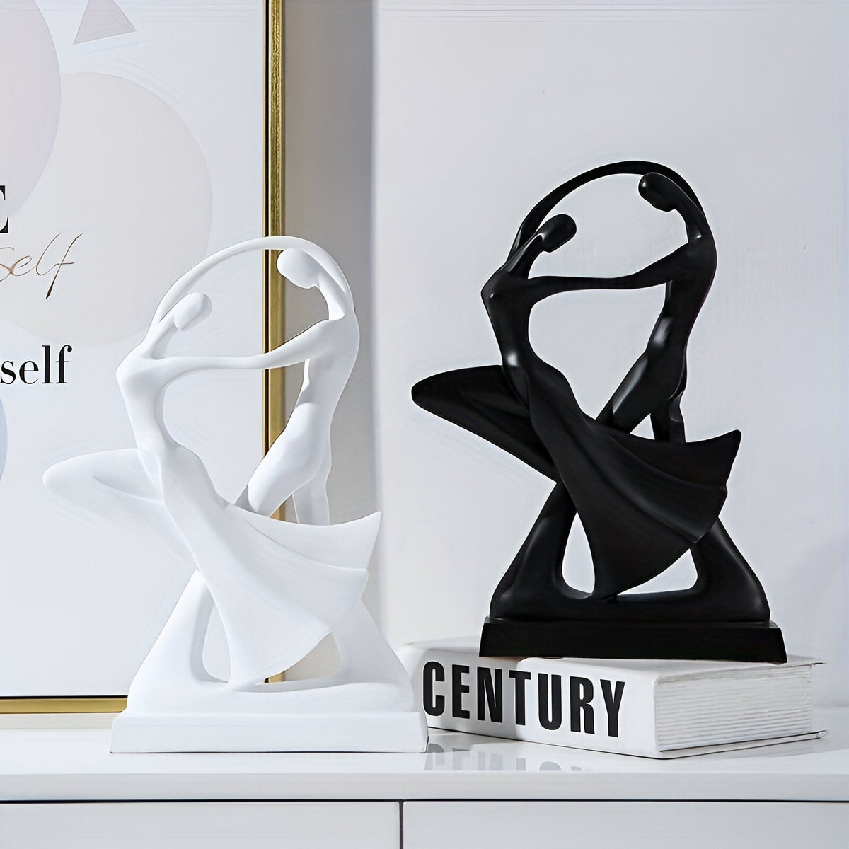 Abstract Dancing Couple Sculpture