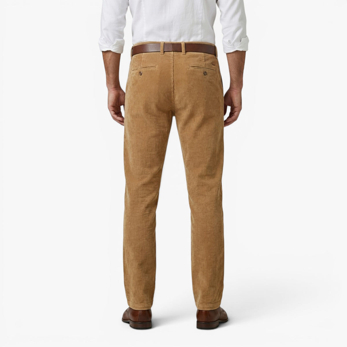 Pantalones clásicos de pana de pierna recta para hombre