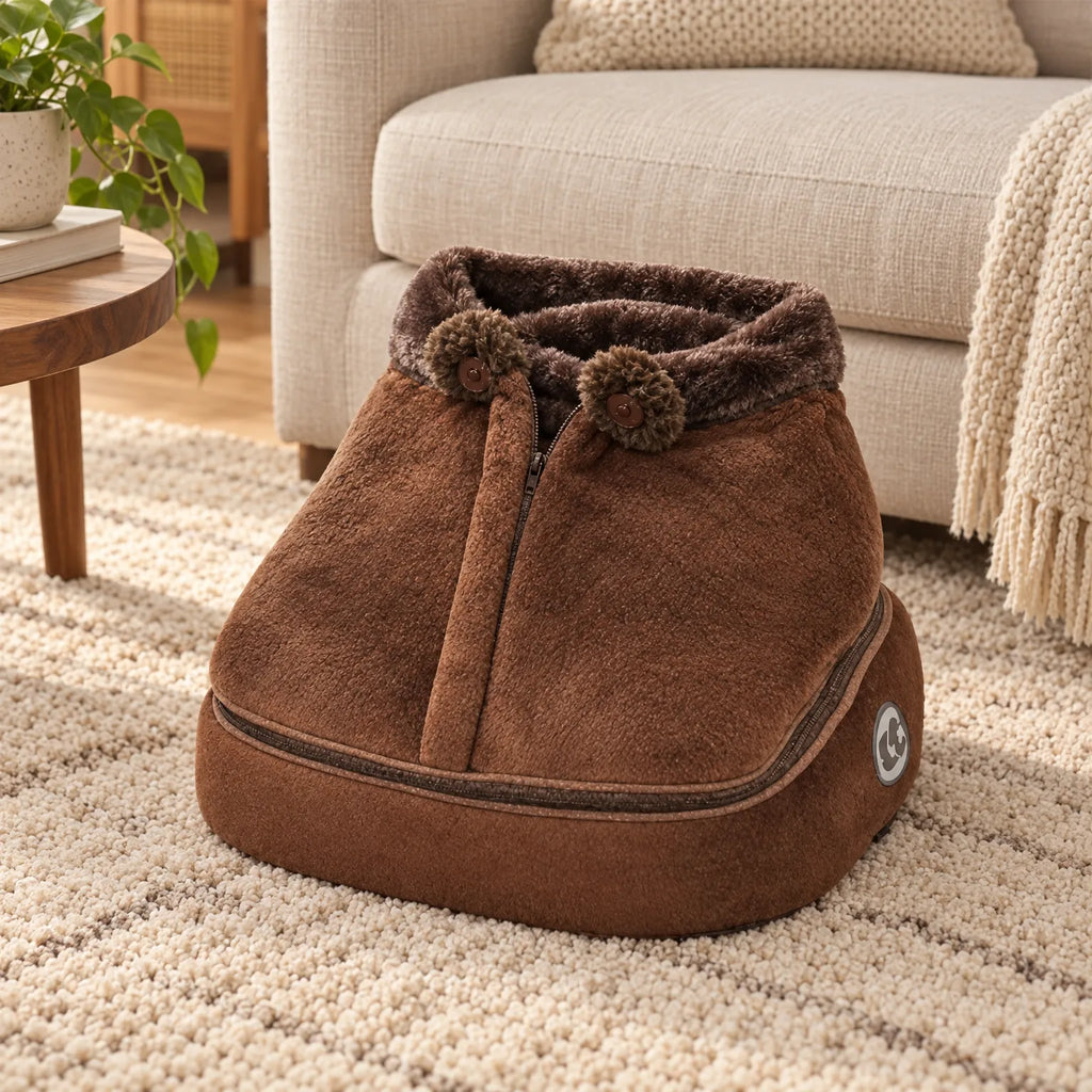 Electric Foot Massager with Plush Cover