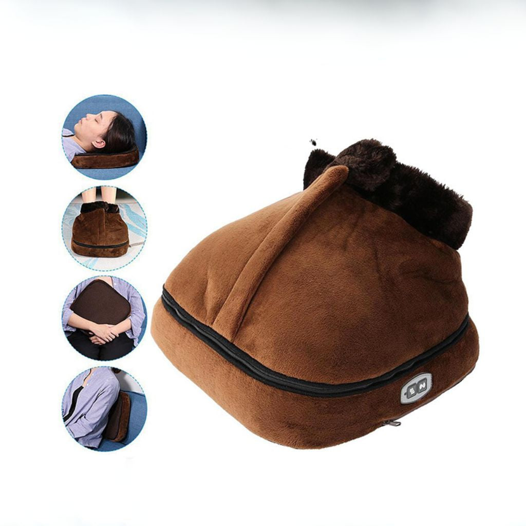 Electric Foot Massager with Plush Cover