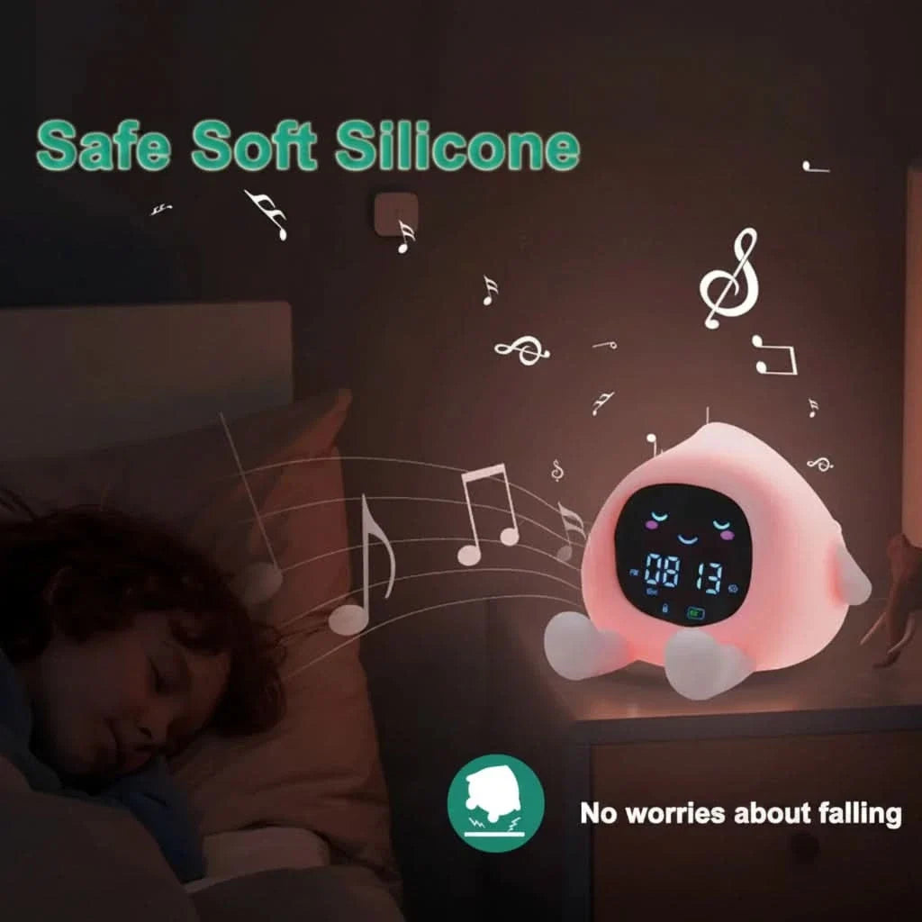 Sveglia digitale con personaggio carino, display e luce notturna da comodino