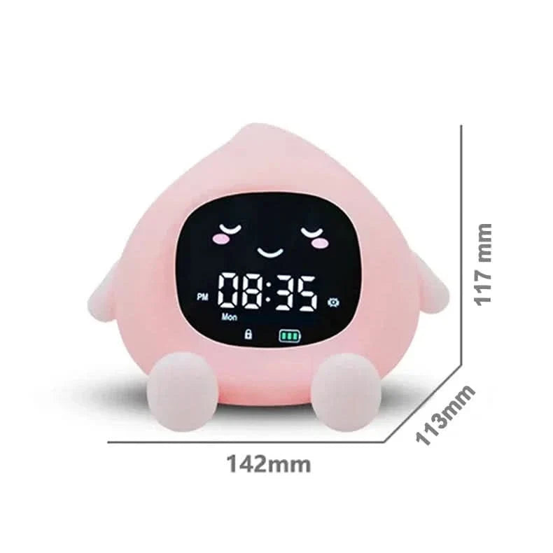 Sveglia digitale con personaggio carino, display e luce notturna da comodino