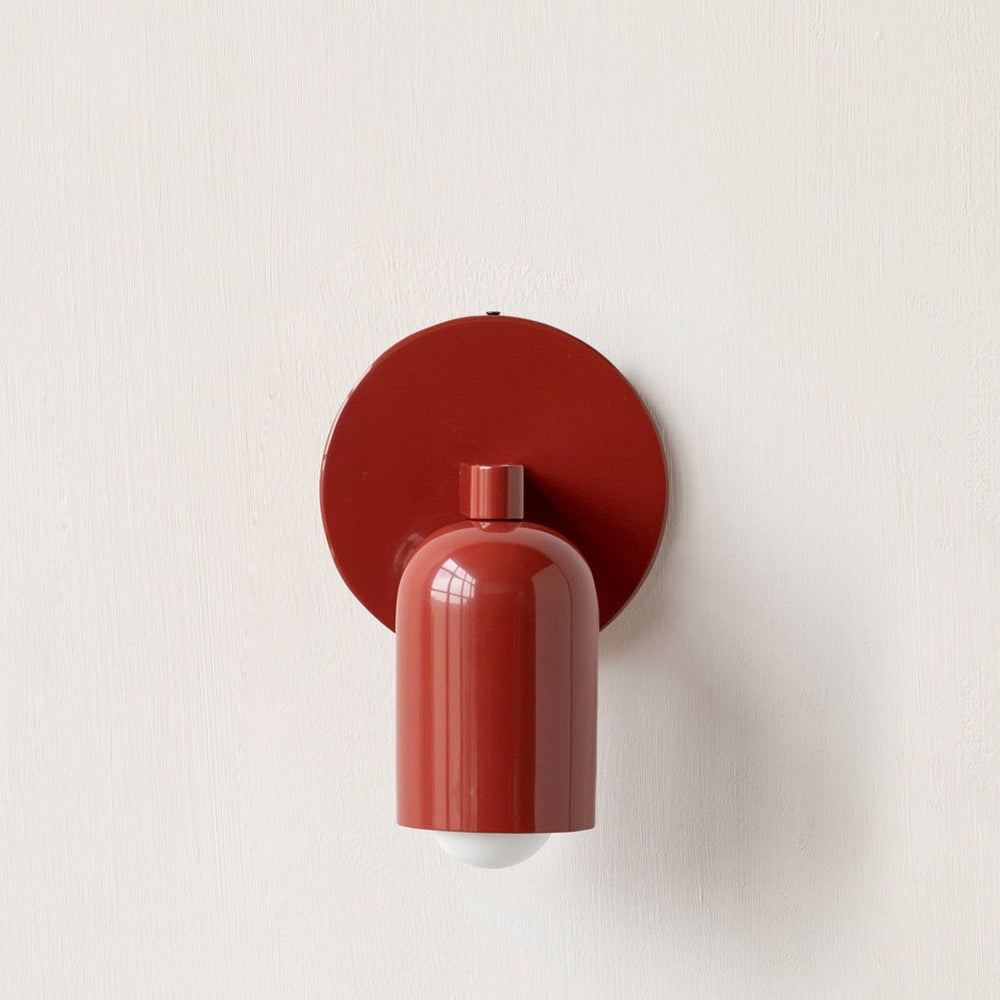 Minimalist Iron Wall Sconce with Cylindrical Shade