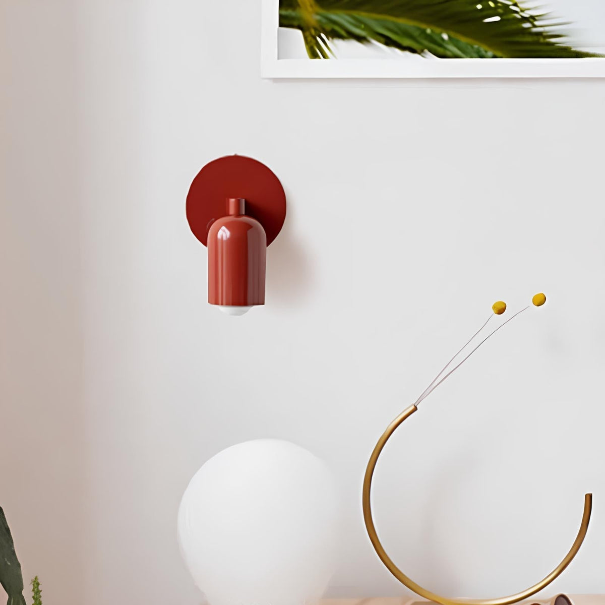 Minimalist Iron Wall Sconce with Cylindrical Shade