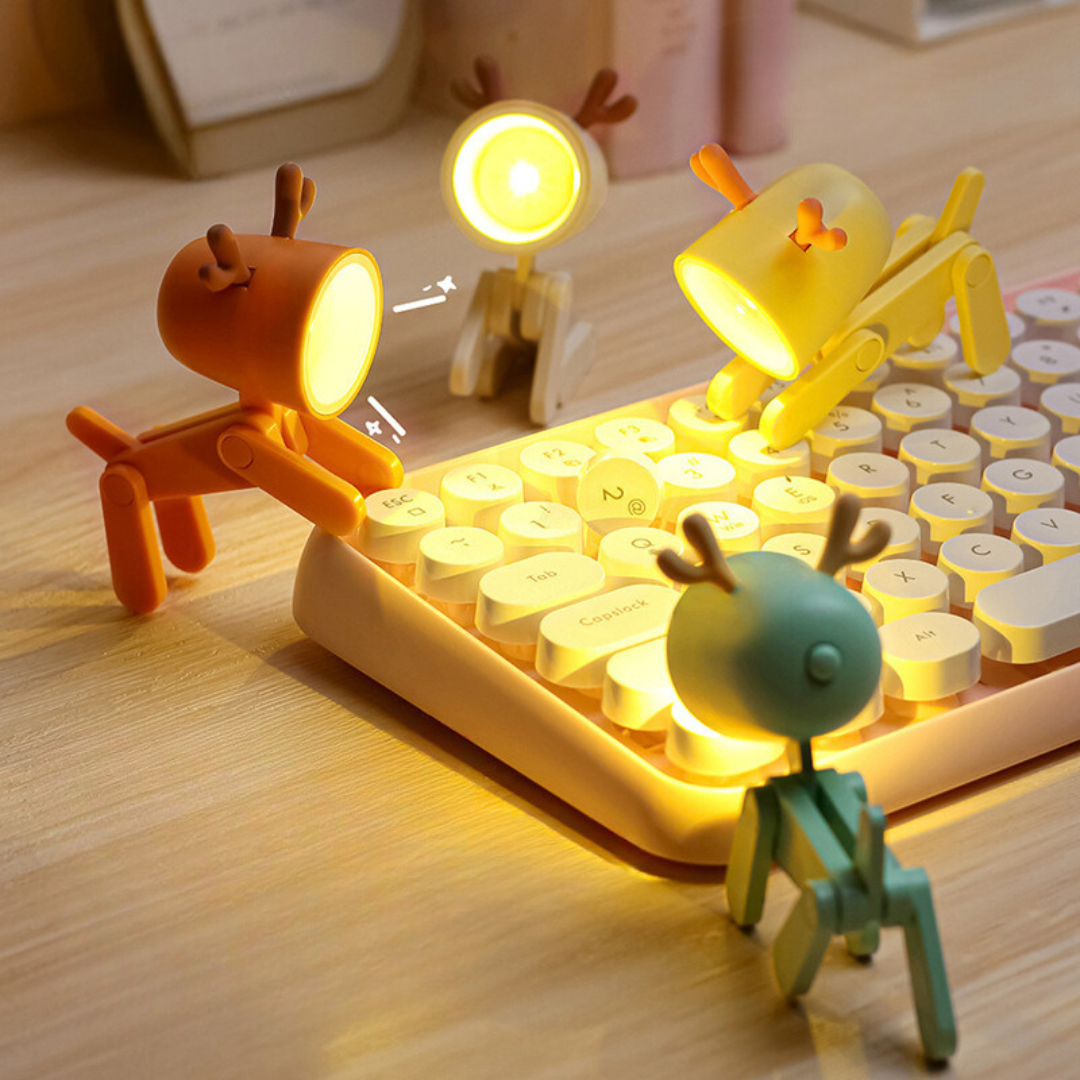 Justerbar LED-bordlampe formet som et dyr