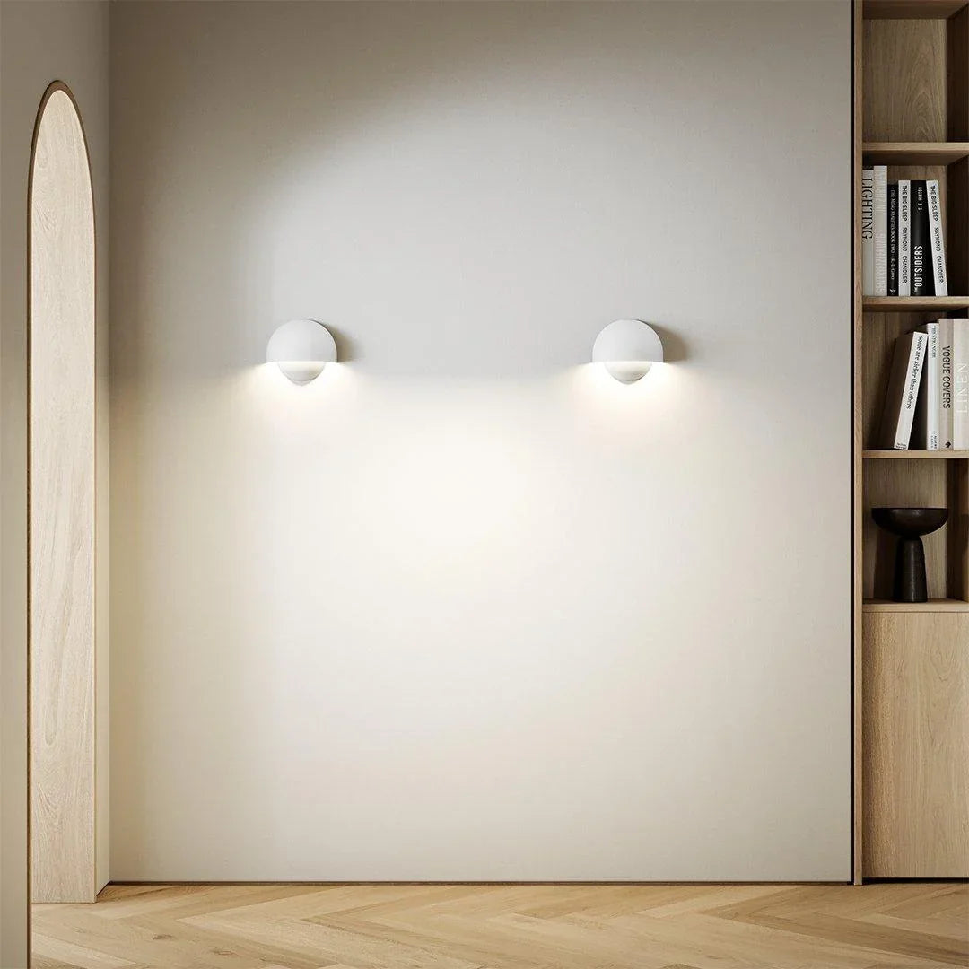 Luz LED moderna de pared de 360° para interiores y exteriores