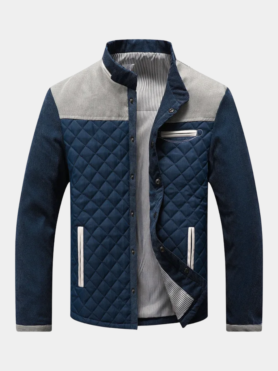 Chaqueta acolchada de hombre con cuello mao