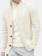 Men’s Cable Knit Shawl Cardigan