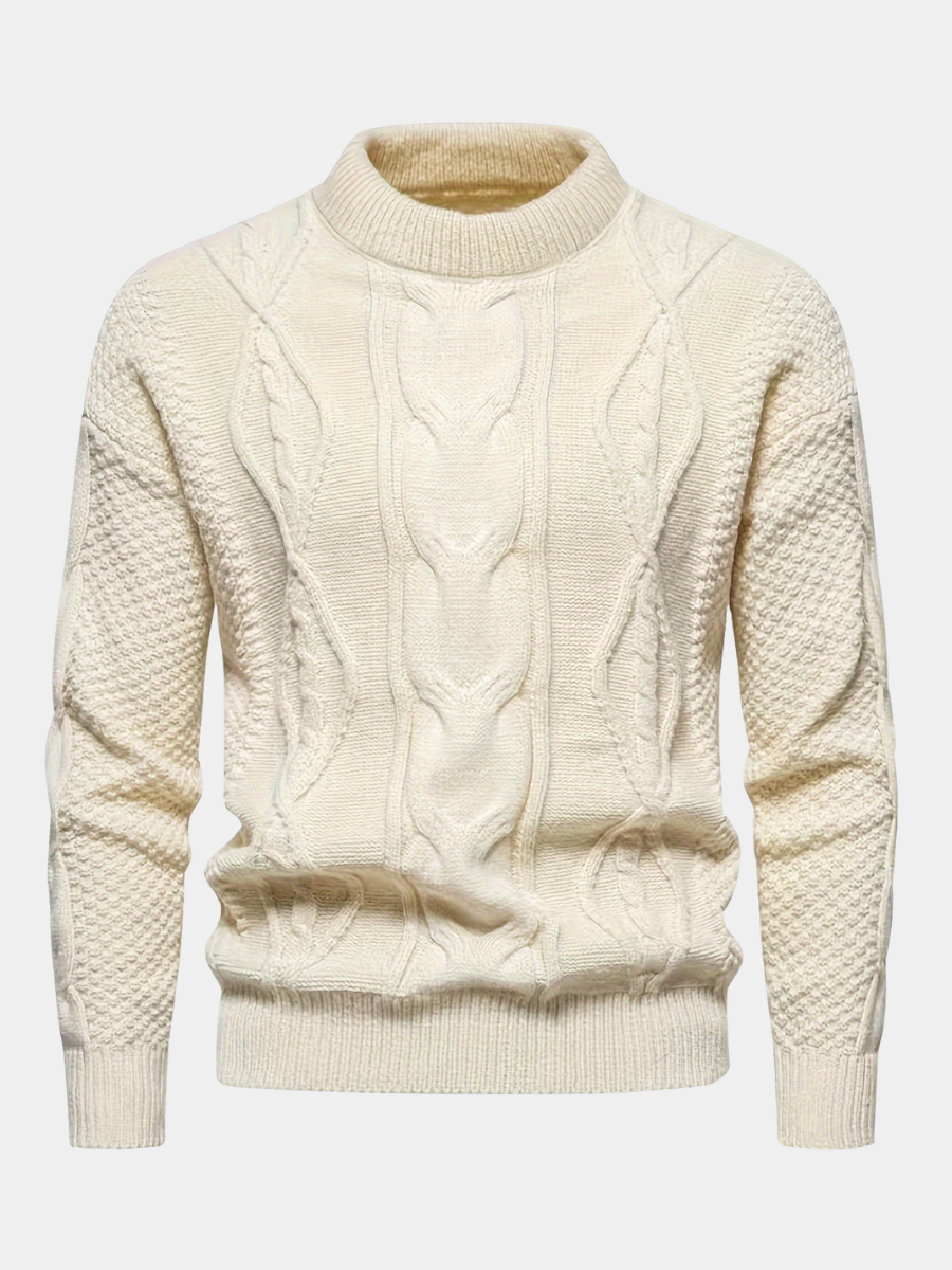 Men’s Cable Knit Crew Sweater
