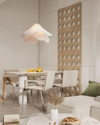 Layered Fabric Wave Pendant Light