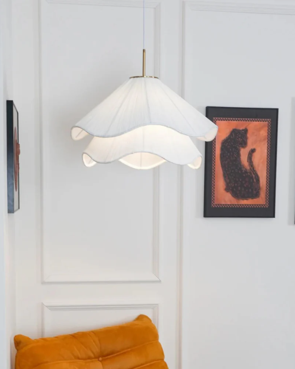 Layered Fabric Wave Pendant Light
