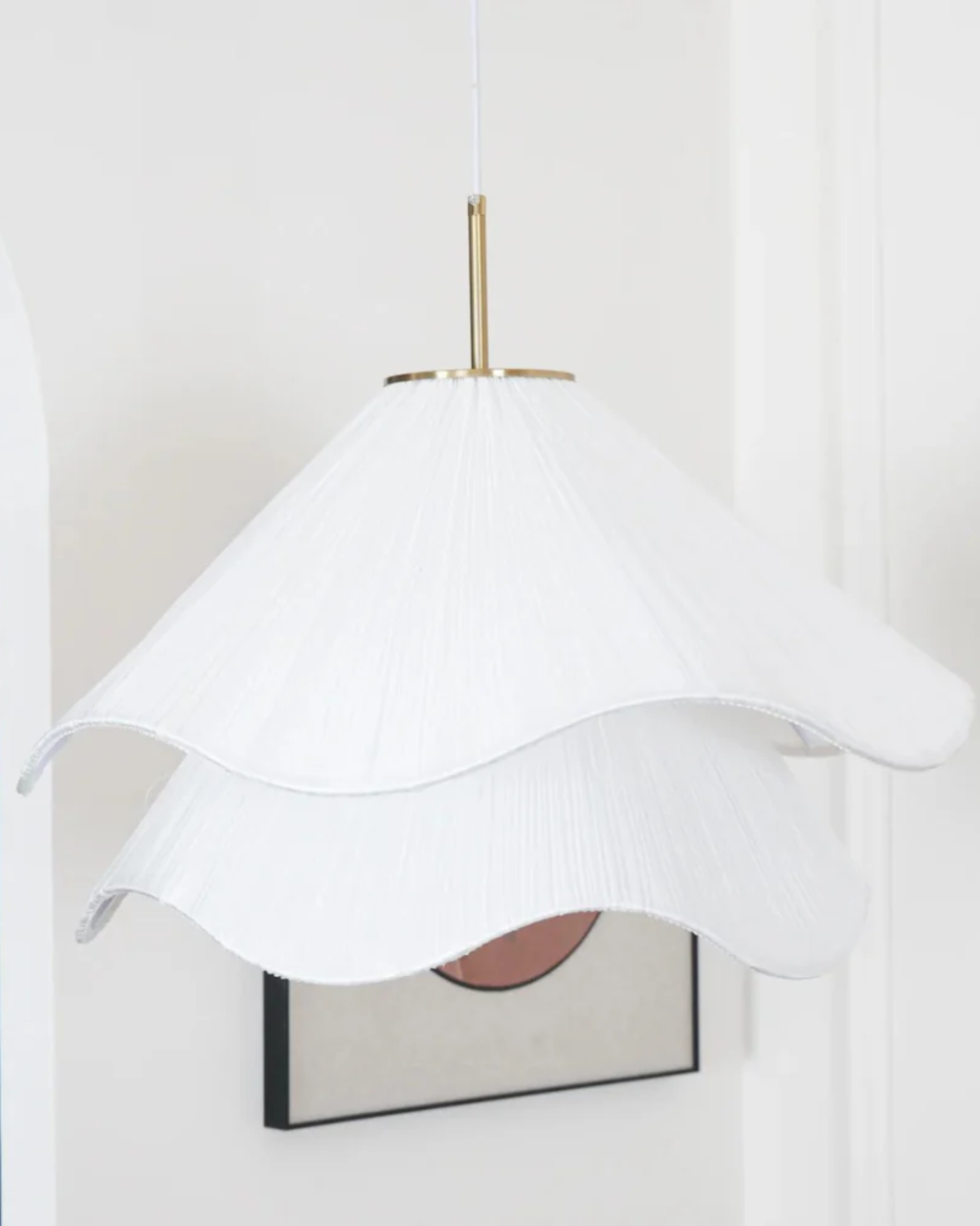 Layered Fabric Wave Pendant Light
