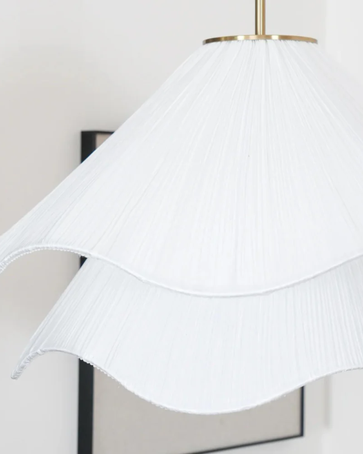 Layered Fabric Wave Pendant Light