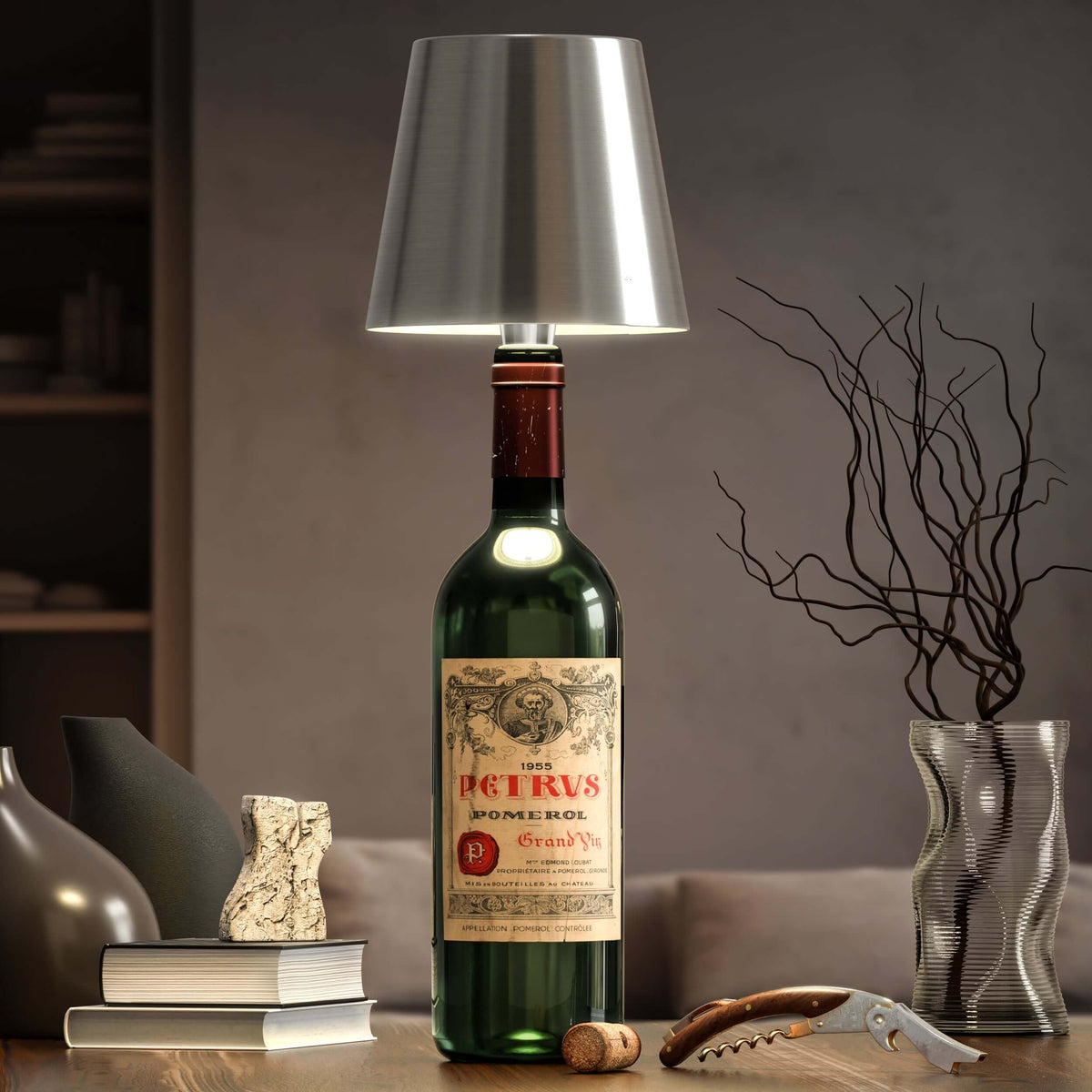 Dekorativ flaskestopper med struktureret skærmdesign