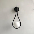 Nordycka szklana lampa ścienna w kształcie kropli