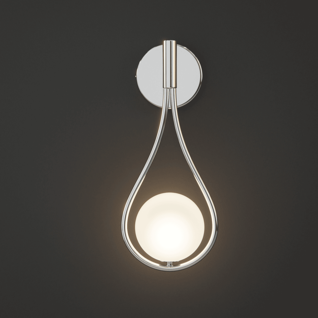 Nordycka szklana lampa ścienna w kształcie kropli