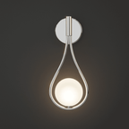Nordycka szklana lampa ścienna w kształcie kropli