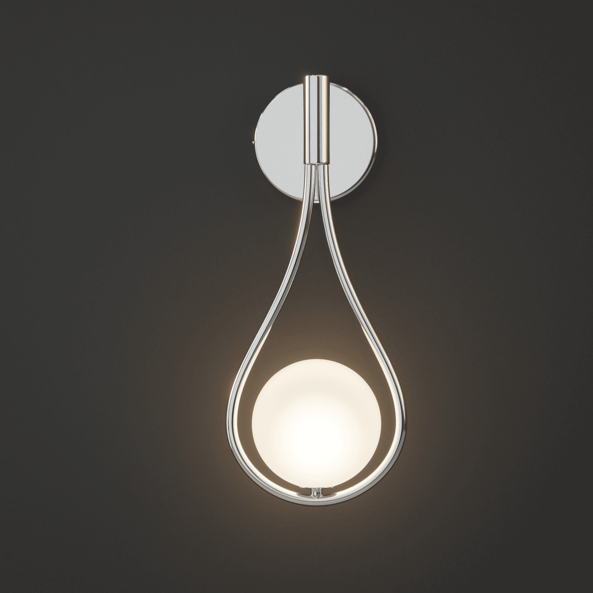 Nordycka szklana lampa ścienna w kształcie kropli