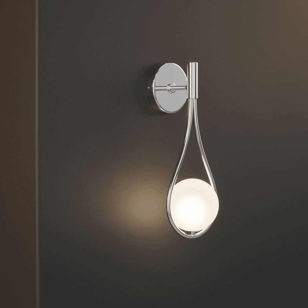 Nordycka szklana lampa ścienna w kształcie kropli