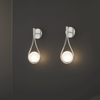 Nordycka szklana lampa ścienna w kształcie kropli