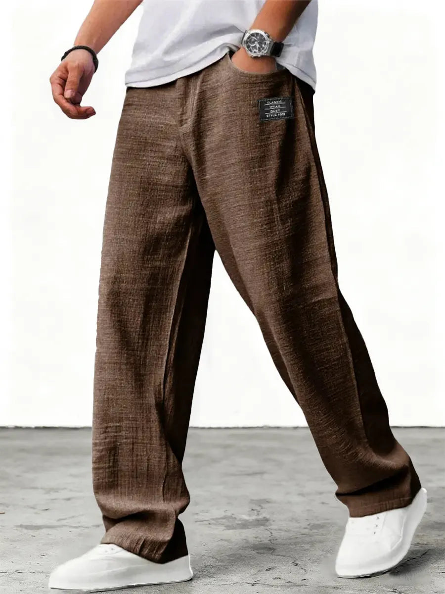 Men's Relaxed Trousers with Breathable Fit for Summer Days
