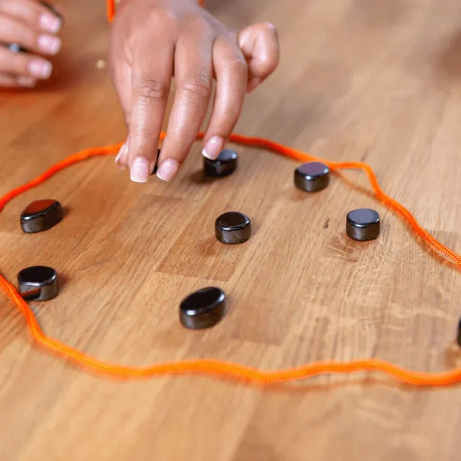 Magnetic Strategy Board Game with Portable Playing Pieces