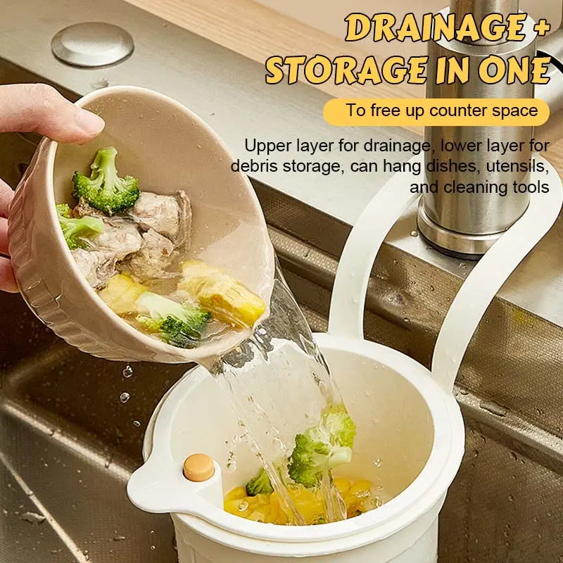 Sink Draining and Strainer Basket Set