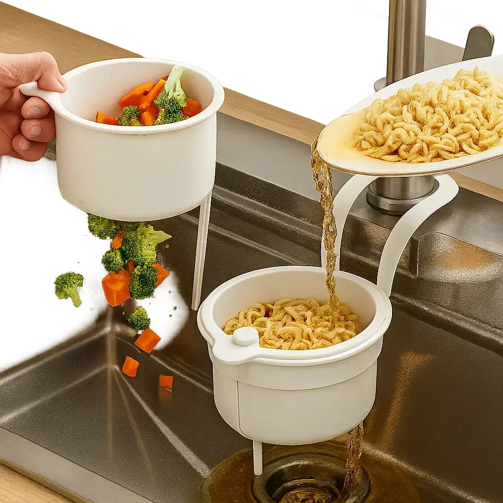 Sink Draining and Strainer Basket Set
